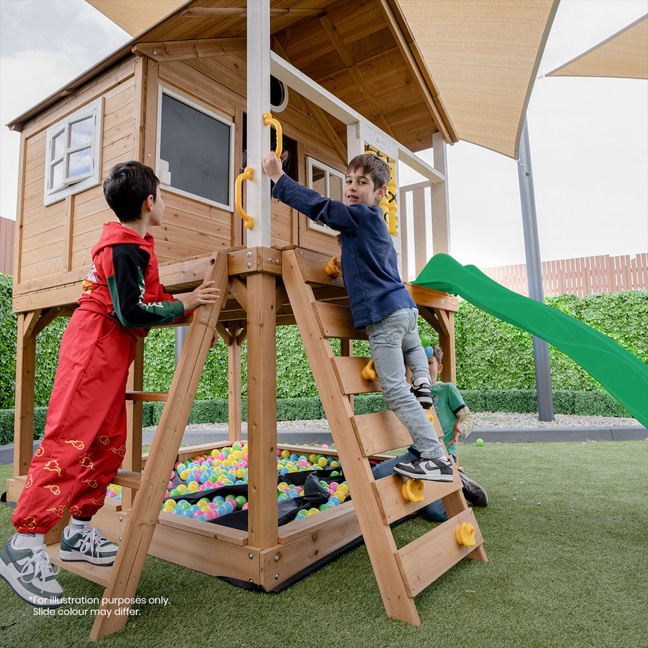 Warrigal Cubby House with 2.2m Slide (Green)
