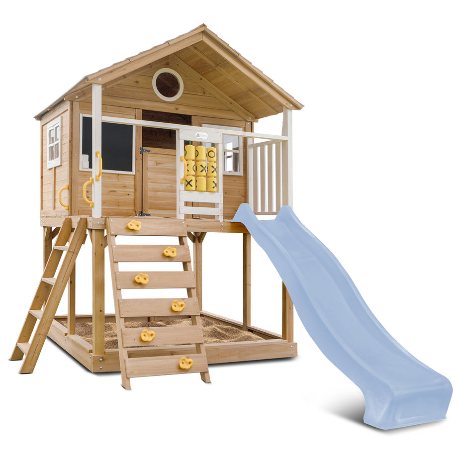 Warrigal Cubby House with 2.2m Slide (Pastel Blue)