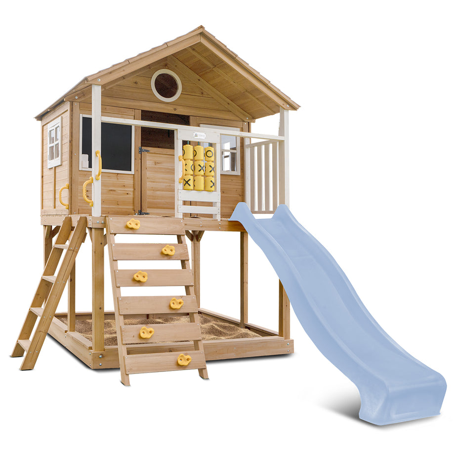 Warrigal Cubby House with 2.2m Slide (Pastel Blue)