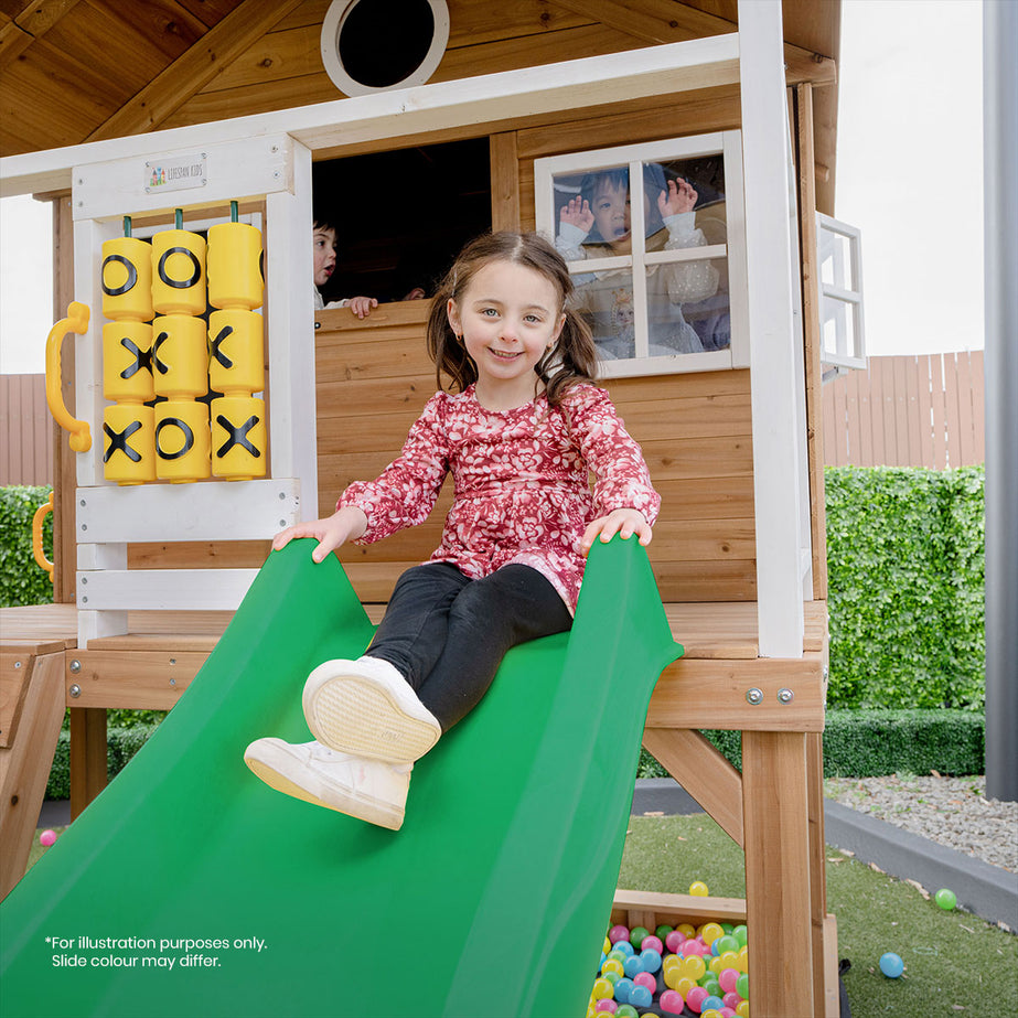 Warrigal Cubby House with 2.2m Slide (Pastel Blue)