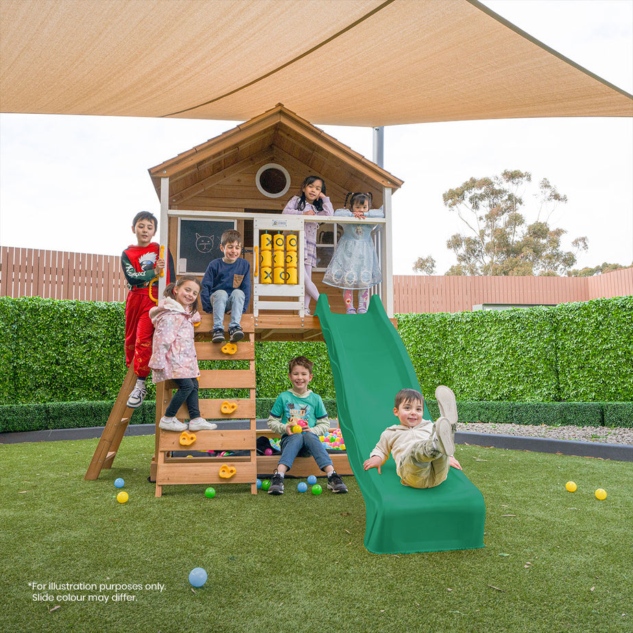 Warrigal Cubby House with 2.2m Slide (Pastel Blue)