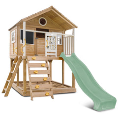 Warrigal Cubby House with 2.2m Slide (Pastel Green)