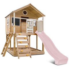 Warrigal Cubby House with 2.2m Slide (Pastel Pink)