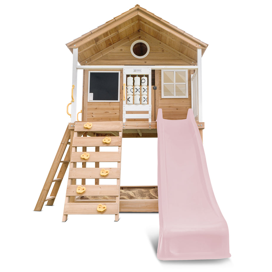 Warrigal Cubby House with 2.2m Slide (Pastel Pink)