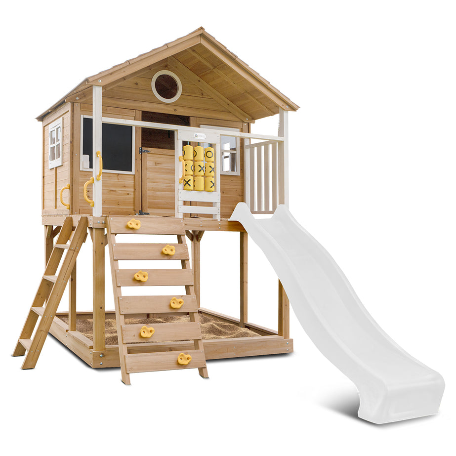 Warrigal Cubby House with 2.2m Slide (White)