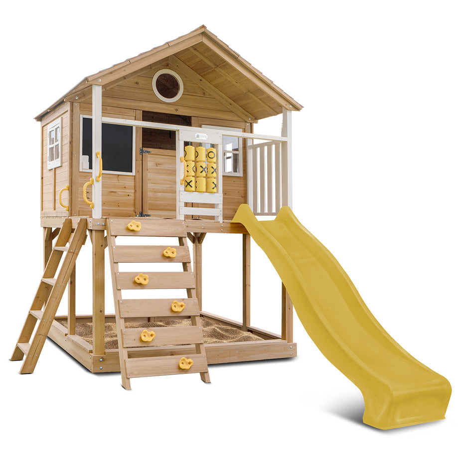 Warrigal Cubby House with 2.2m Slide (Yellow)