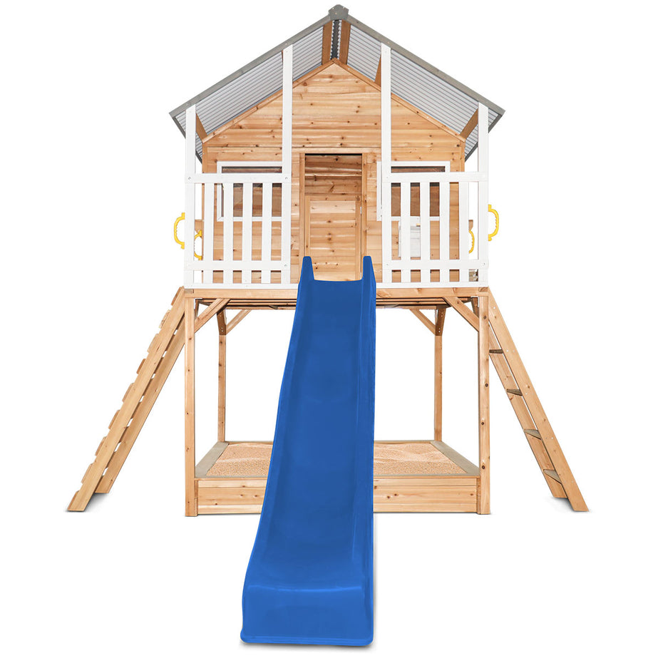 Winchester Cubby House (Elevated 1.2m) with 2.2m Slide (Blue)