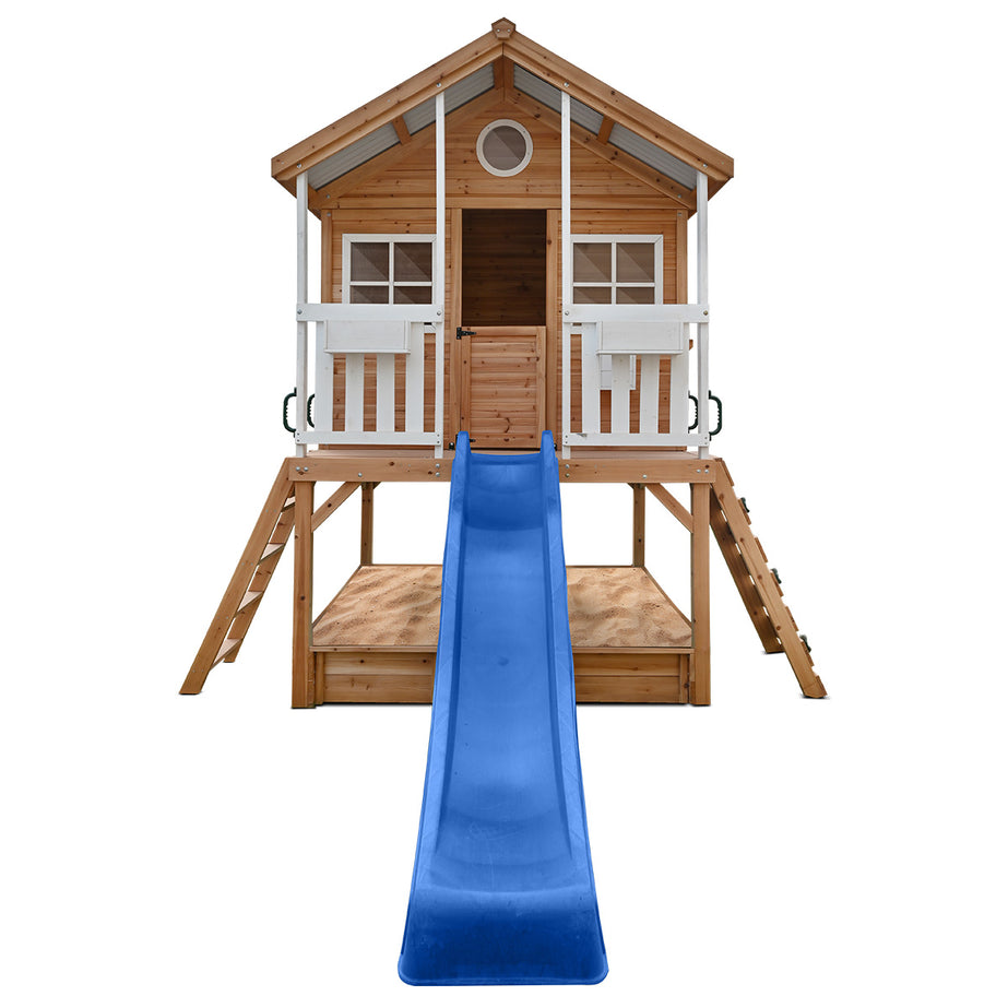 Winchester Cubby House (Elevated 1.2m) with 2.2m Slide (Blue)