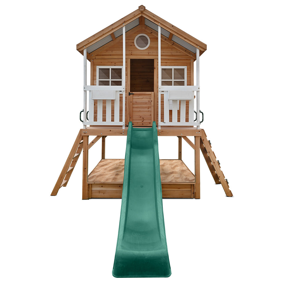 Winchester Cubby House (Elevated 1.2m) with 2.2m Slide (Green)