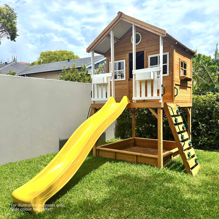 Winchester Cubby House (Elevated 1.2m) with 2.2m Slide (White)