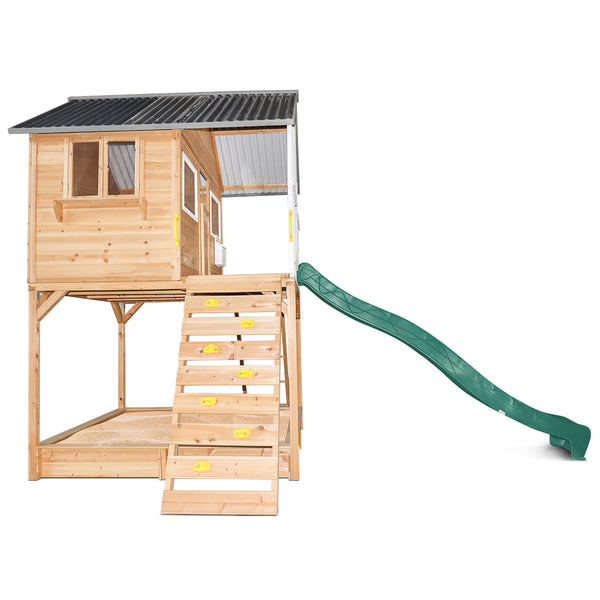 Winchester Cubby House with Elevation Kit & 3.0m Green Slide