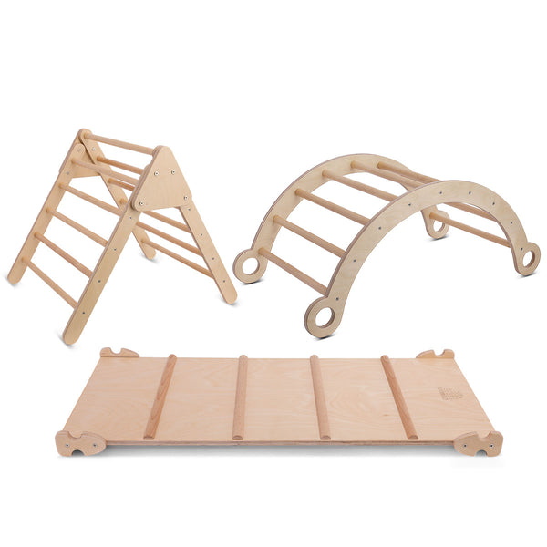 Pikler Climbing Frame Package with Slide, Arch & Triangle