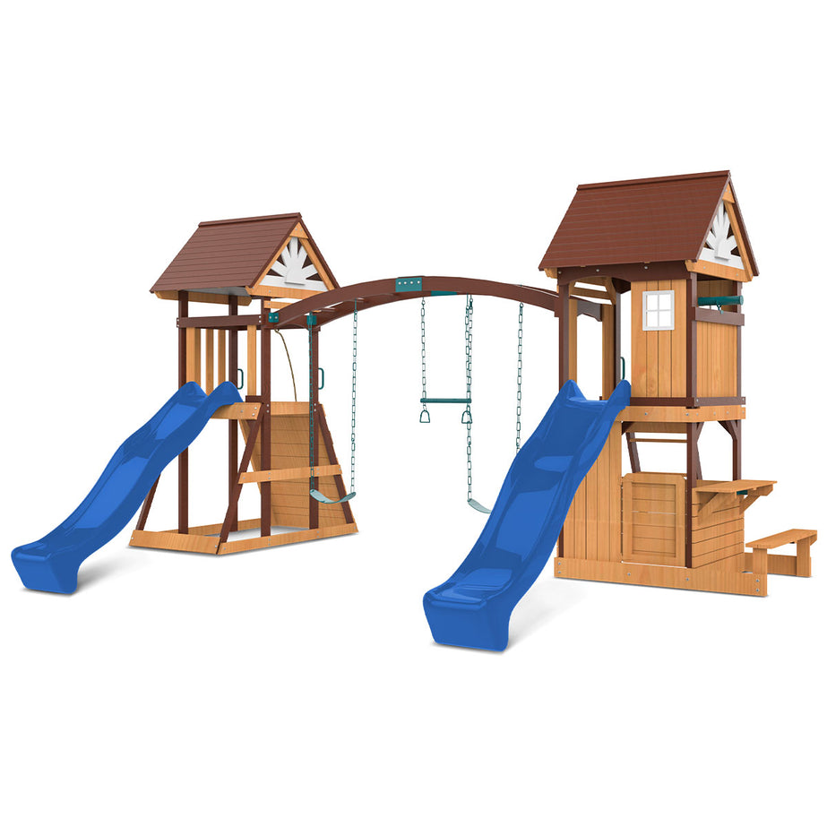 Armadale Swing Set & Play Centre with Two 2.2m Slide (Blue)