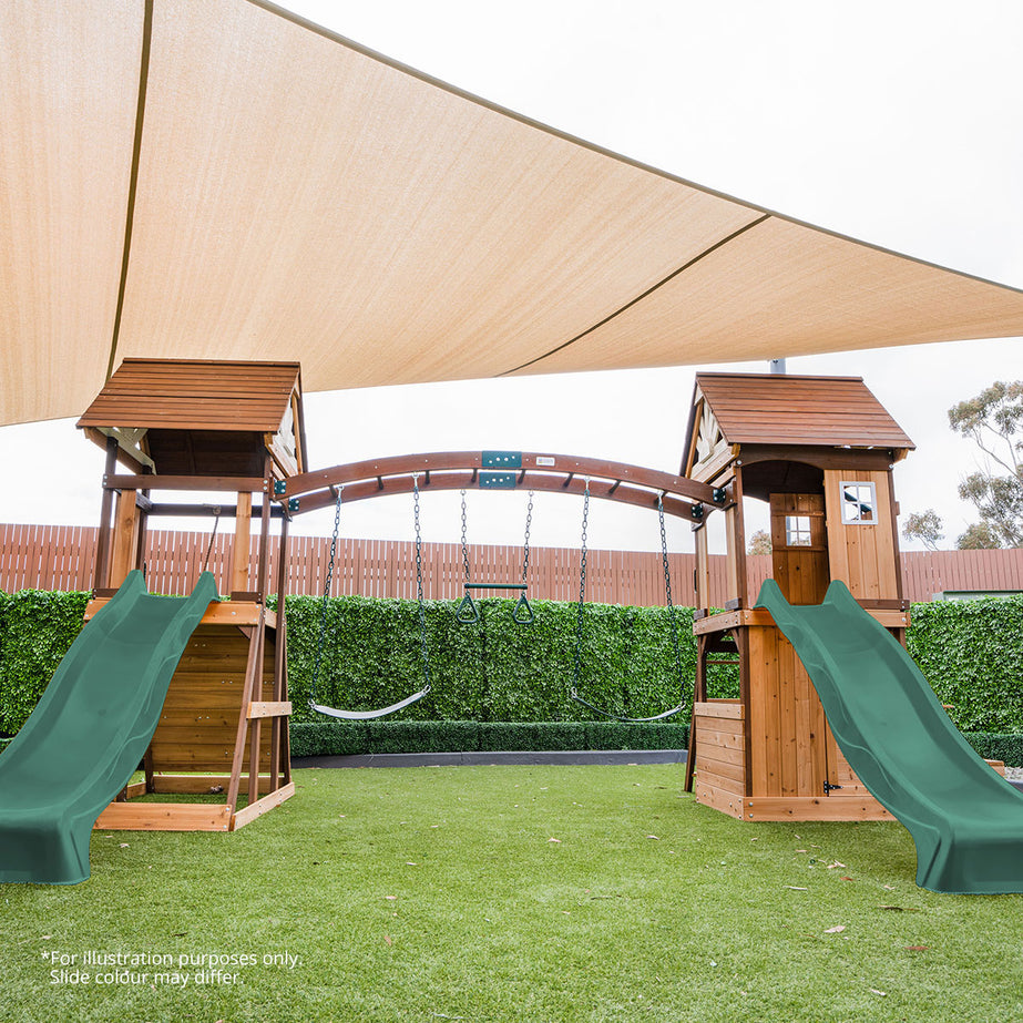 Armadale Swing Set & Play Centre with Two 2.2m Slide (Green)