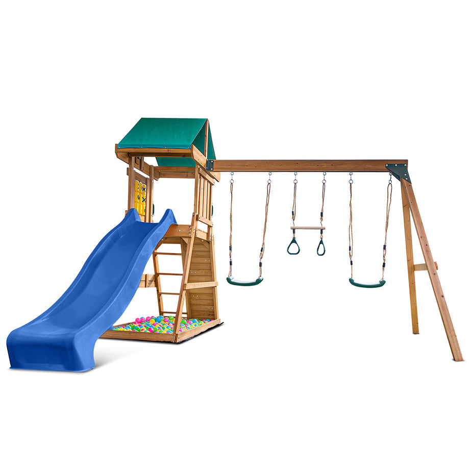 Birmingham Swing Set & Play Centre with 2.2m Slide (Blue)