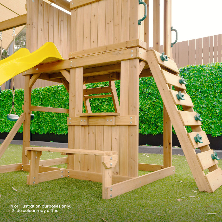 Carindale Swing Set & Play Centre with 2.2m Slide (Pastel Green)