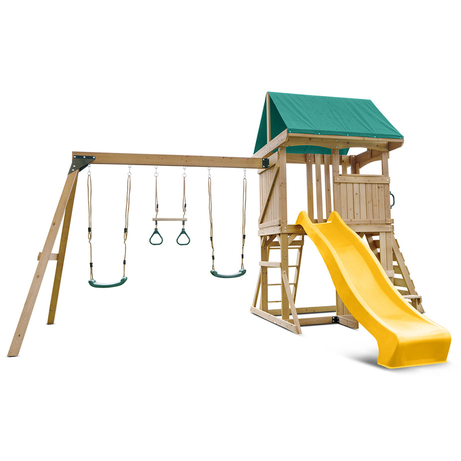 Carindale Swing Set & Play Centre with 2.2m Slide (Yellow)