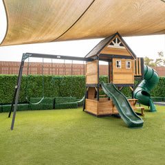Claremont Swing Set & Playground with 2.2m Slide (Green)