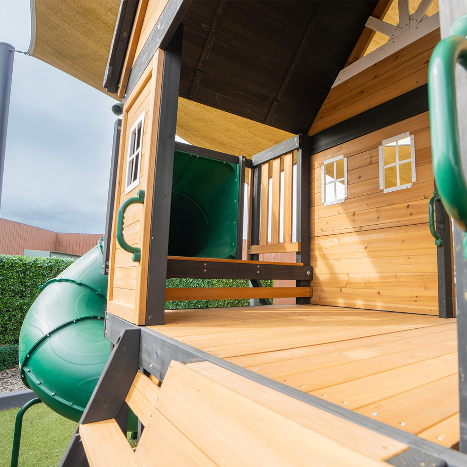 Claremont Swing Set & Playground with 2.2m Slide (Green)