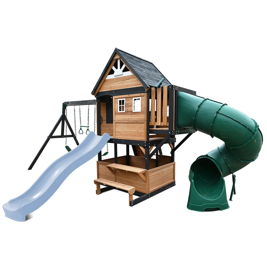 Claremont Swing Set & Play Centre with 2.2m Slide (Pastel Blue)