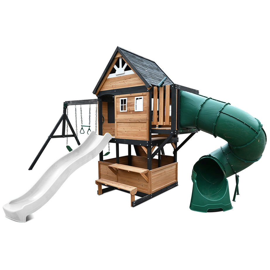 Claremont Swing Set & Play Centre with 2.2m Slide (White)