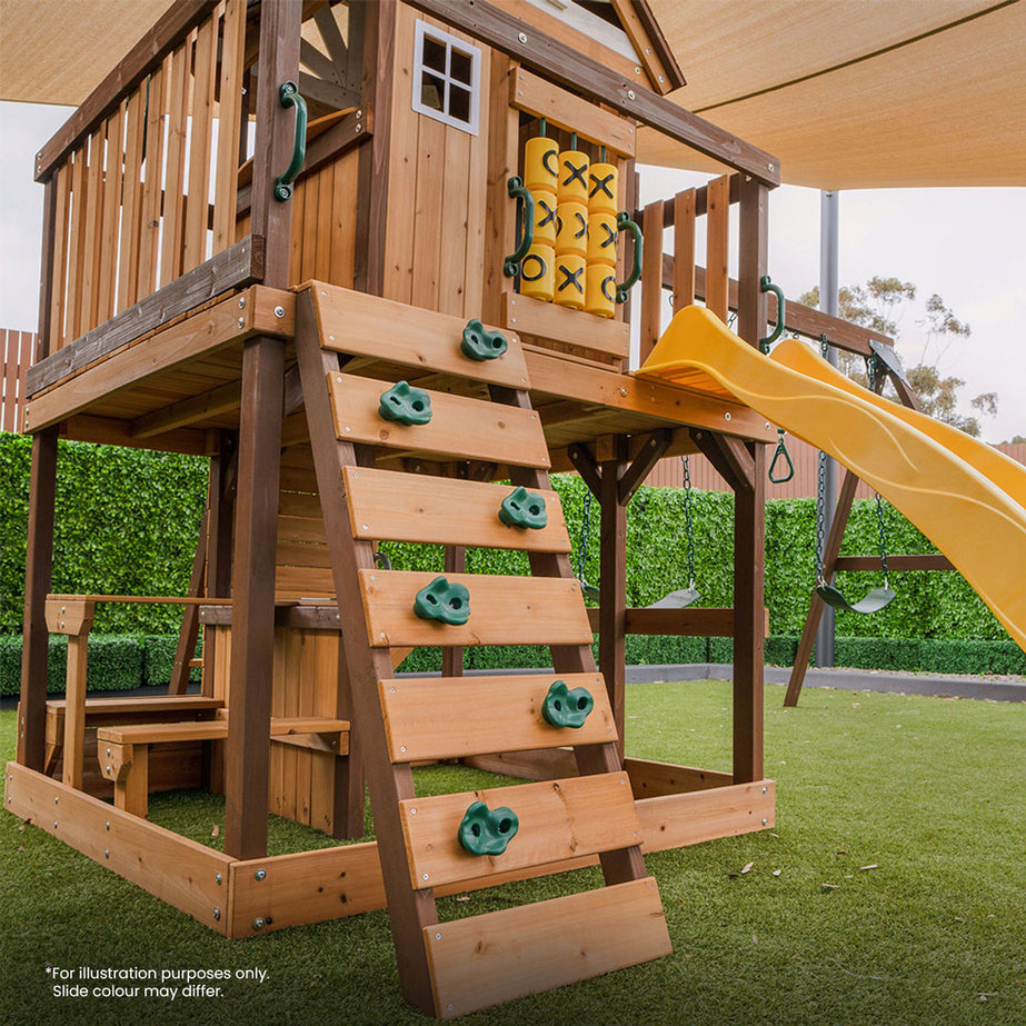 Coventry Swing Set & Play Centre with 2.2m Slide (Pastel Pink)