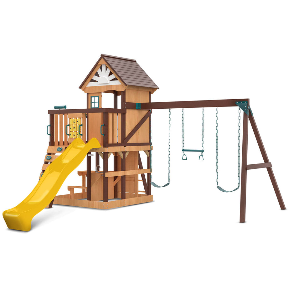 Coventry Swing Set & Play Centre with 2.2m Slide (Yellow)