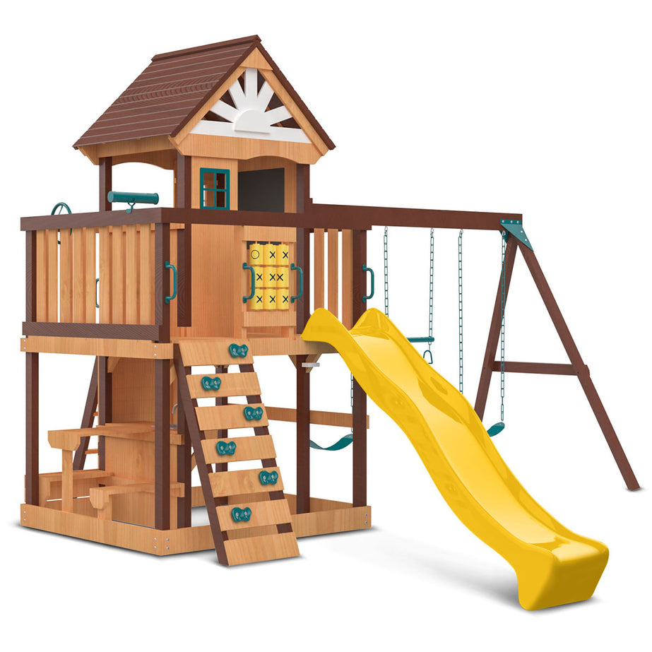 Coventry Swing Set & Play Centre with 2.2m Slide (Yellow)
