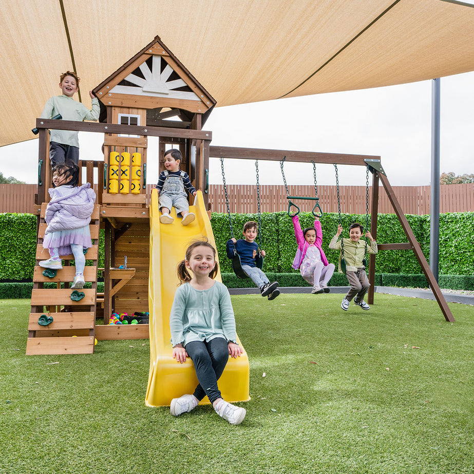 Coventry Swing Set & Play Centre with 2.2m Slide (Yellow)