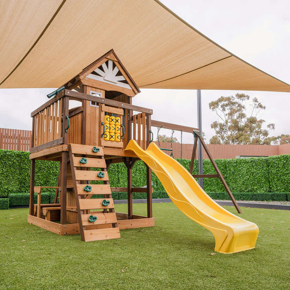 Coventry Swing Set & Play Centre with 2.2m Slide (Yellow)