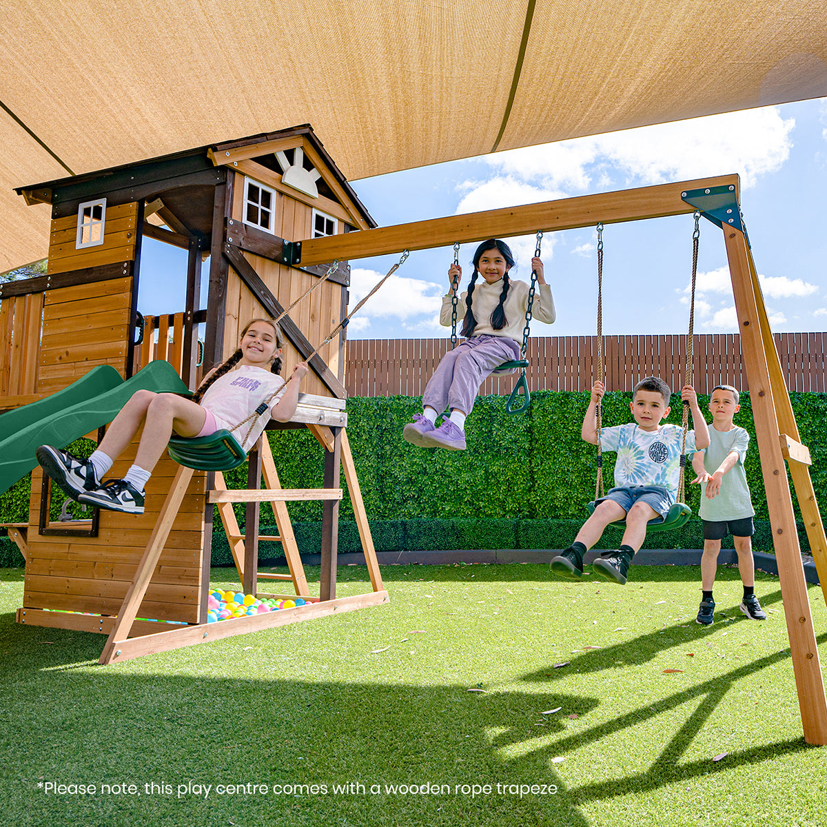 Swing set play area outlet