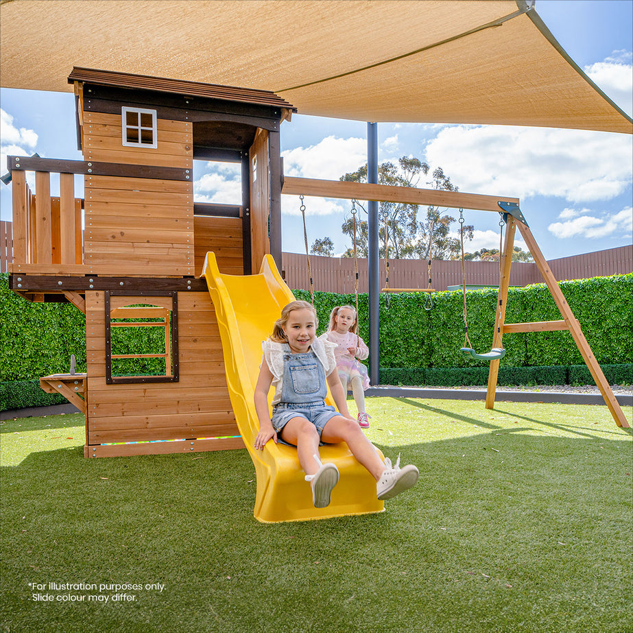 Darlington Swing Set & Play Centre with 2.2m Slide (Pastel Pink)