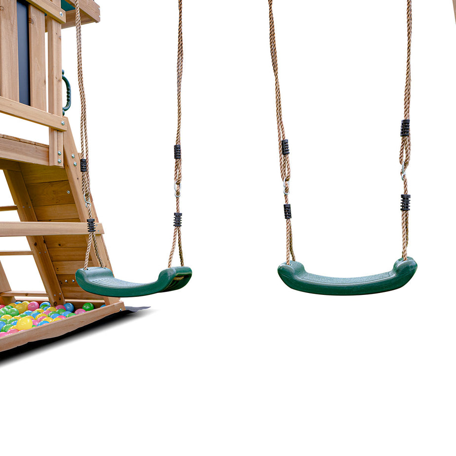 Greenvale Swing Set & Play Centre with 1.8m Slide (Green)