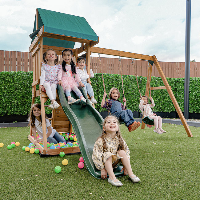 Backyard Playground Painted Swing Set Ideas Greenvale Double