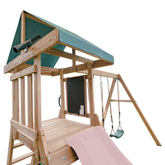 Greenvale Play Centre with 1.8m Pastel Pink Slide