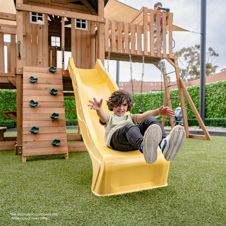 Kensington Swing Set, Monkey Bars & Playground with 2.2m Slide (Blue)