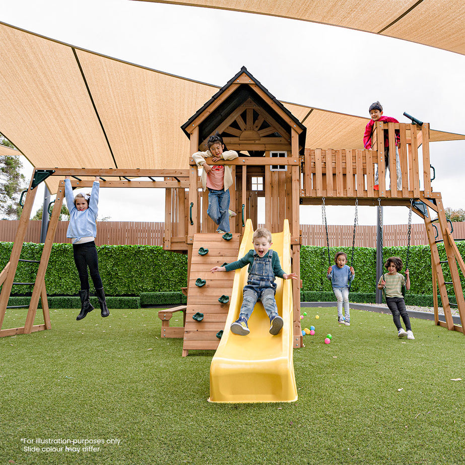 Kensington Swing Set, Monkey Bars & Play Centre with 2.2m Slide (Pastel Blue)