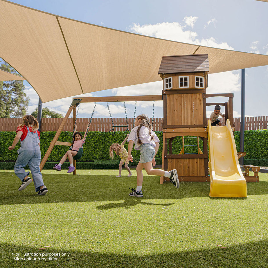 Meer Brook Swing Set, Monkey Bars & Play Centre with 2.2m Slide (Blue)