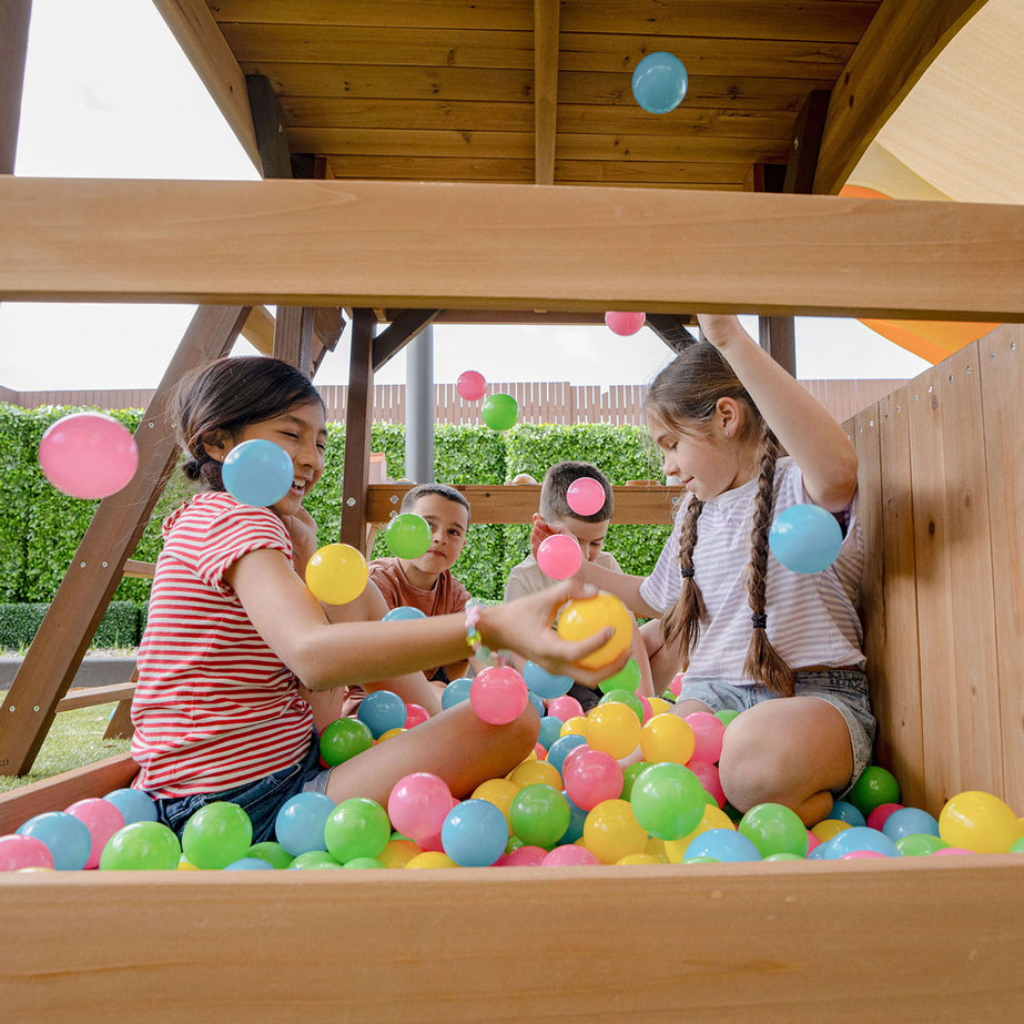 Meer Brook Swing Set, Monkey Bars & Play Centre with 2.2m Slide (Green)
