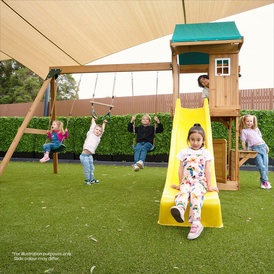 Montrose Swing Set & Play Centre with 2.2m Slide (Pastel Green)