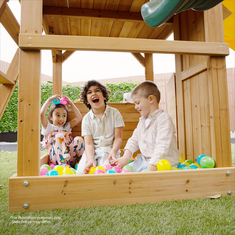 Montrose Swing Set & Play Centre with 2.2m Slide (Pastel Green)