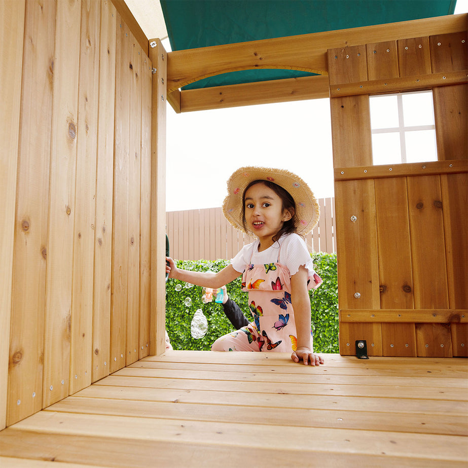 Montrose Swing Set & Play Centre with 2.2m Slide (Pastel Green)
