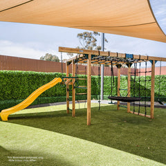 Orangutan Monkey Bars Jungle Gym Climbing Frame with 2.2m Slide (Pastel Green)