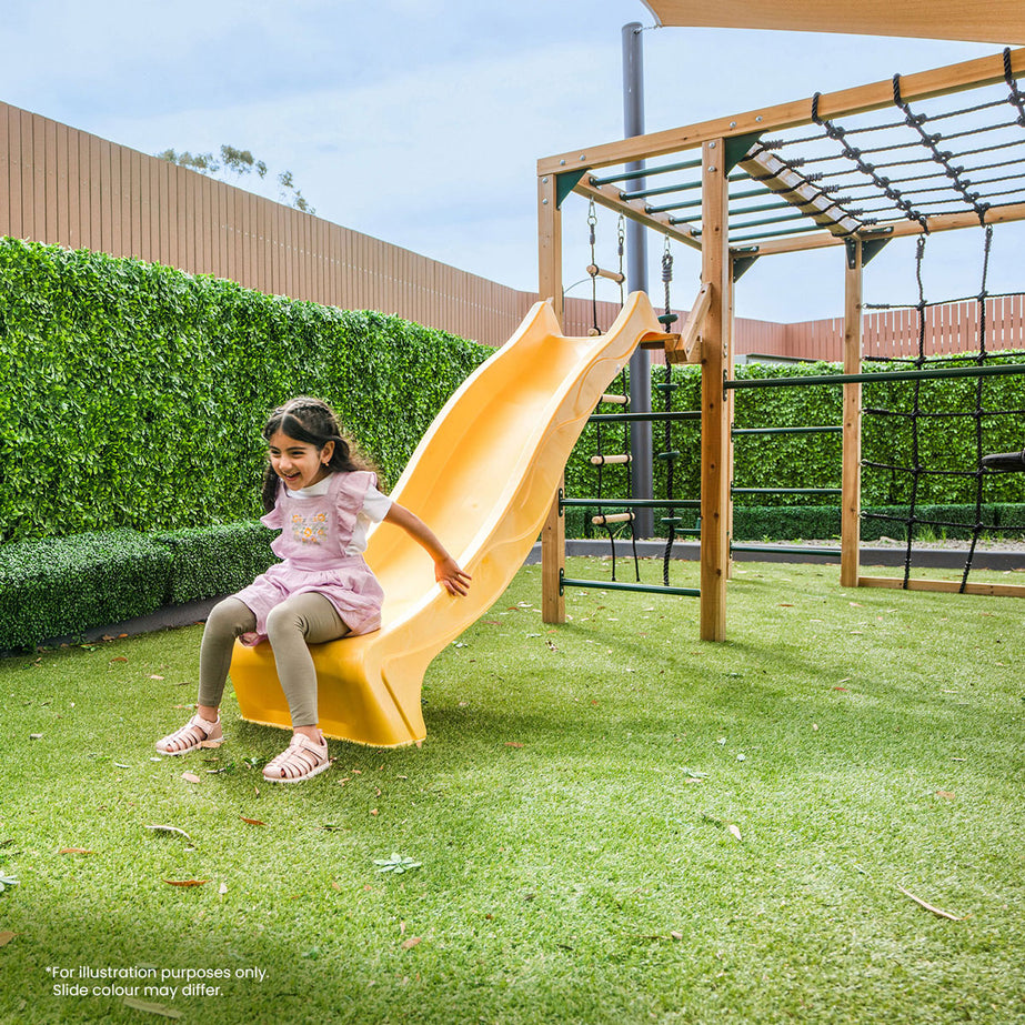 Orangutan Monkey Bars Jungle Gym Climbing Frame with 2.2m Slide (Pastel Green)