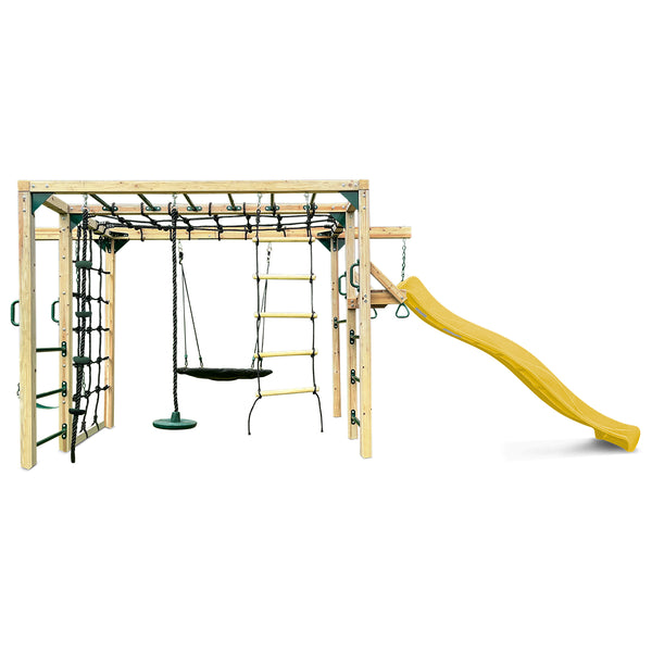Orangutan Climbing Cube Jungle Gym All-in-One Play Centre (Yellow Slide)