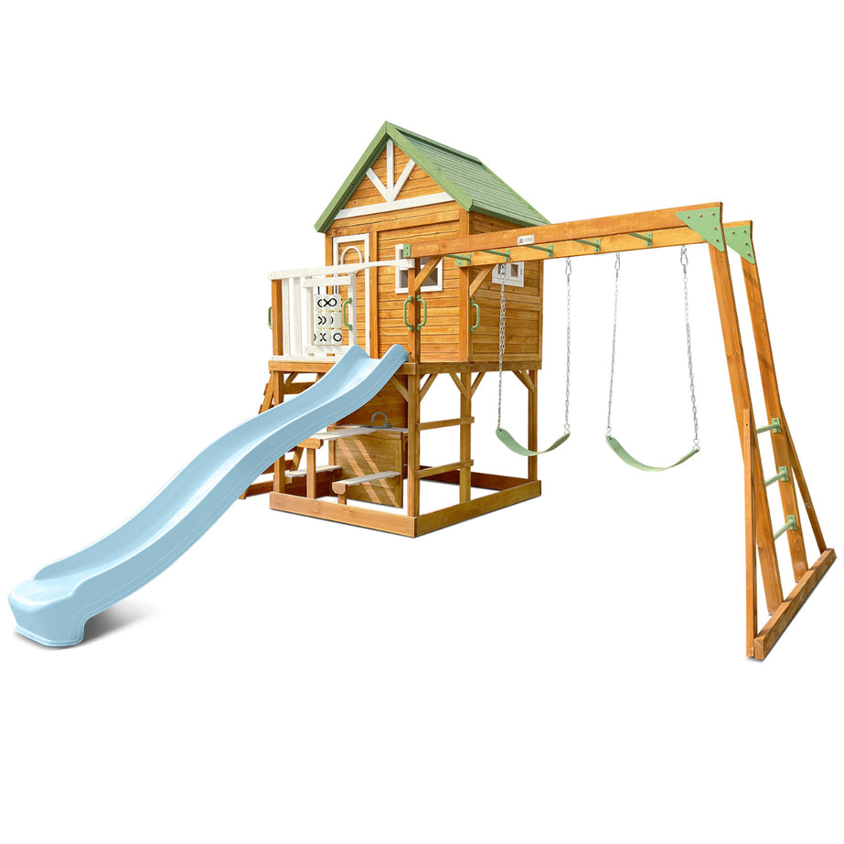 Riversdale Play Centre with 2.2m Pastel Blue Slide