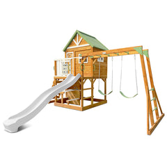 Riversdale Play Centre with 2.2m Pastel White Slide