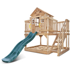 Silverton Cubby House with 1.8m Green Slide