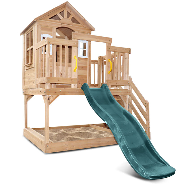 Silverton Cubby House with 1.8m Green Slide