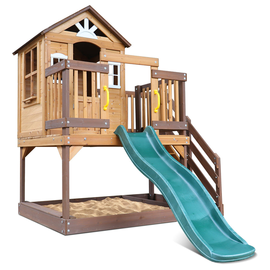 Silverton Cubby House with 1.8m Slide (Green)